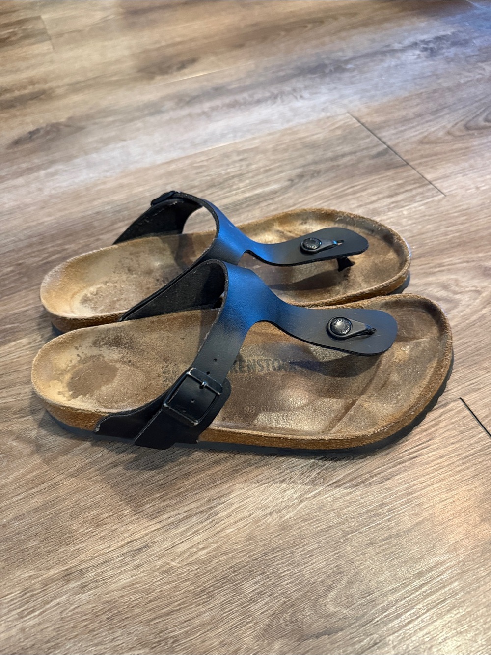 Birkenstock Gizeh Black Thong Sandals Size 40, 9-9.5